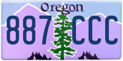 OR license plate 887CCC