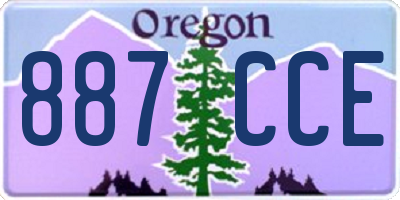 OR license plate 887CCE