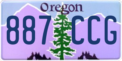 OR license plate 887CCG