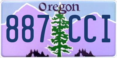 OR license plate 887CCI