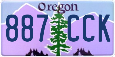 OR license plate 887CCK