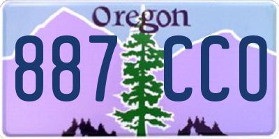 OR license plate 887CCO