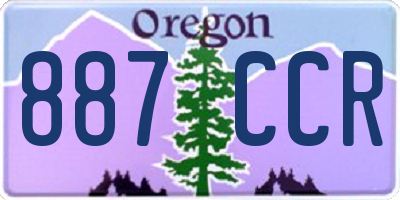 OR license plate 887CCR