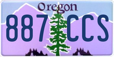 OR license plate 887CCS