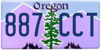 OR license plate 887CCT
