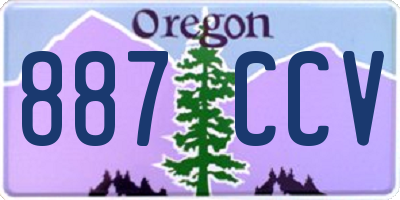 OR license plate 887CCV