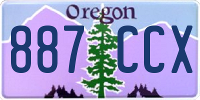 OR license plate 887CCX