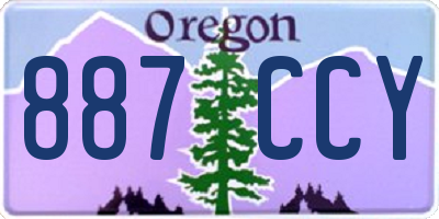 OR license plate 887CCY