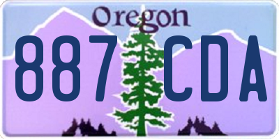 OR license plate 887CDA