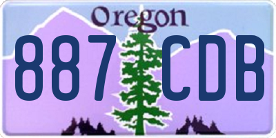 OR license plate 887CDB