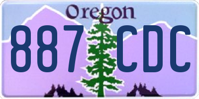 OR license plate 887CDC