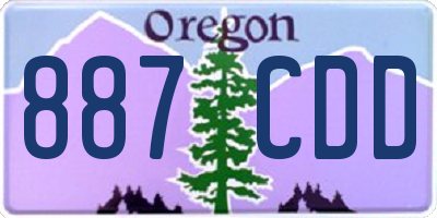 OR license plate 887CDD