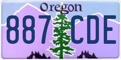 OR license plate 887CDE