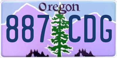 OR license plate 887CDG