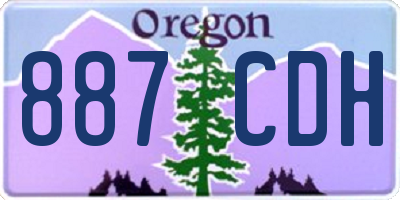 OR license plate 887CDH