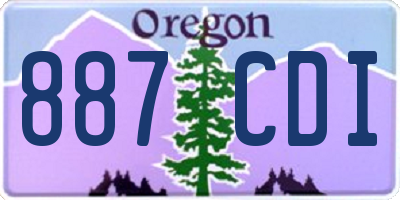OR license plate 887CDI