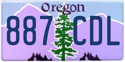 OR license plate 887CDL