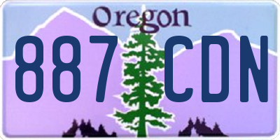 OR license plate 887CDN