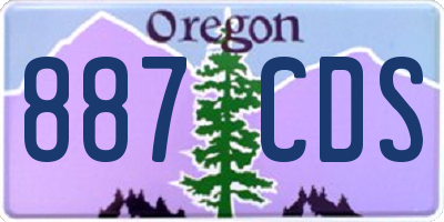 OR license plate 887CDS