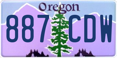 OR license plate 887CDW