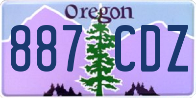 OR license plate 887CDZ