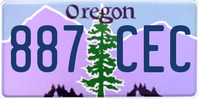 OR license plate 887CEC