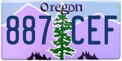 OR license plate 887CEF