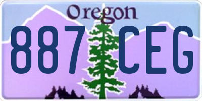 OR license plate 887CEG