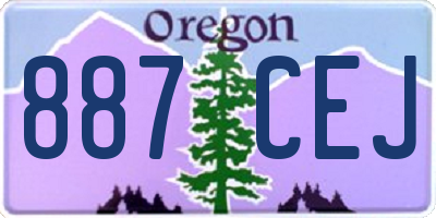 OR license plate 887CEJ