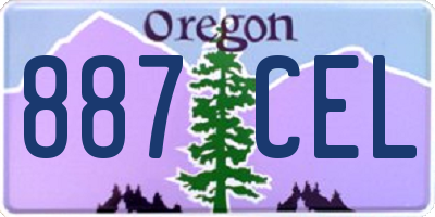 OR license plate 887CEL
