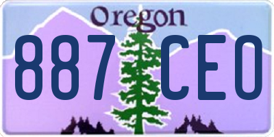 OR license plate 887CEO