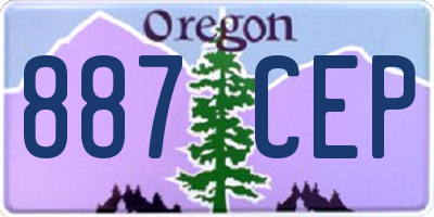 OR license plate 887CEP