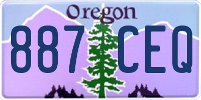 OR license plate 887CEQ