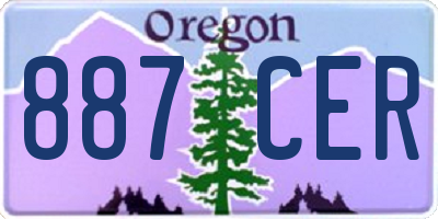 OR license plate 887CER