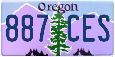 OR license plate 887CES