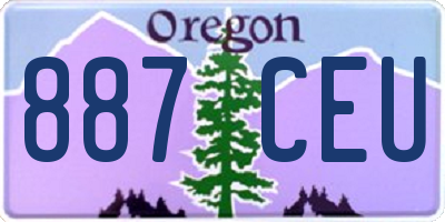 OR license plate 887CEU