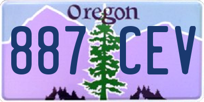OR license plate 887CEV