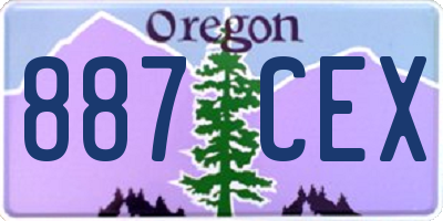 OR license plate 887CEX