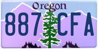 OR license plate 887CFA