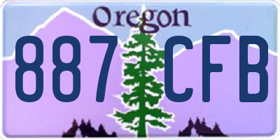 OR license plate 887CFB