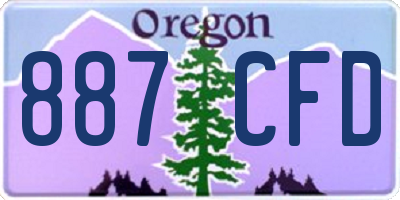 OR license plate 887CFD
