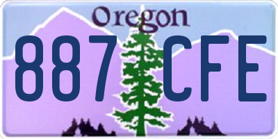 OR license plate 887CFE