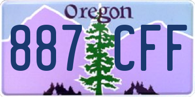 OR license plate 887CFF