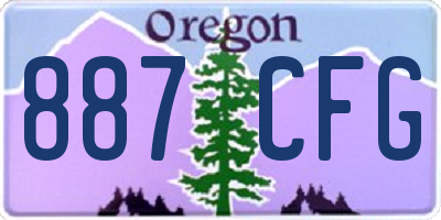 OR license plate 887CFG