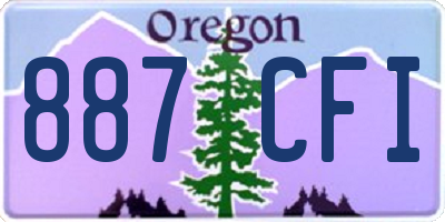 OR license plate 887CFI