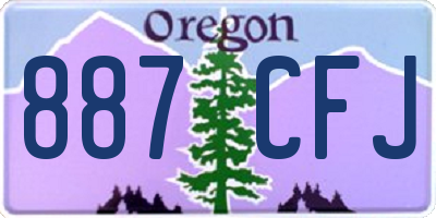 OR license plate 887CFJ