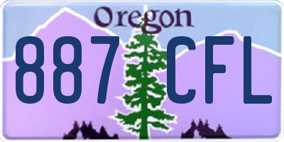OR license plate 887CFL