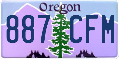 OR license plate 887CFM