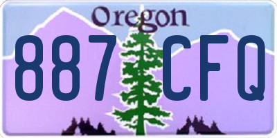 OR license plate 887CFQ
