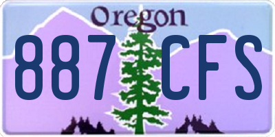 OR license plate 887CFS